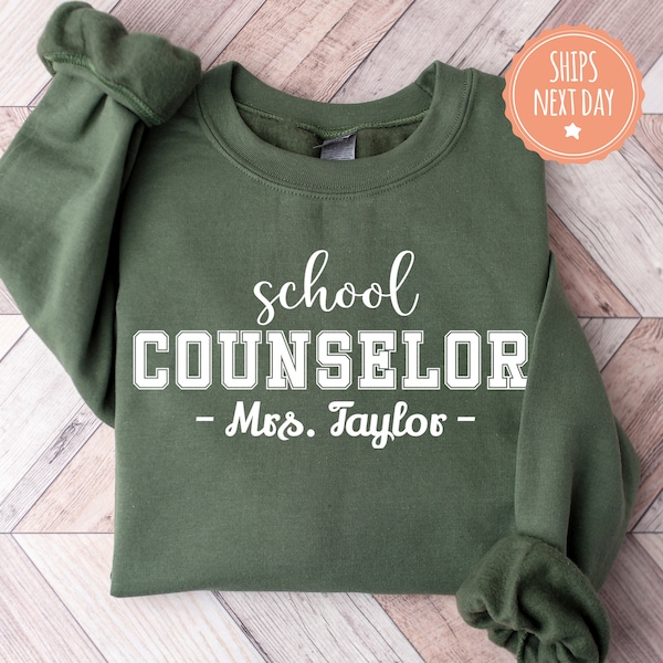 Customized School Counselor Sweatshirt - Counseling Hoodie - Back To School Sweater - Personalized Counselor Gifts - Guidance Counselor Gift