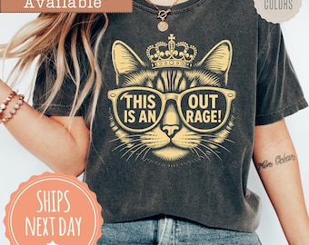 Comfort Colors® This is an Outrage T-shirt: Princess Donut Cat Shirt, Book Series Apparel, Sci Fi Fantasy Tee, Gift For Book Lover