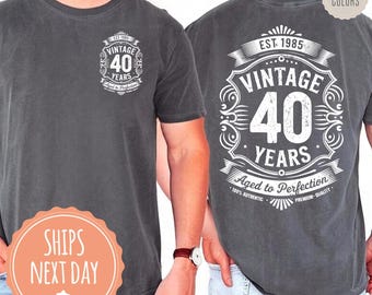 Comfort Colors® 40th Birthday T-shirt: Vintage 1986 Shirt, Retro Classic Tee, Turning 40 Gift, 40th Birthday Gift For Men
