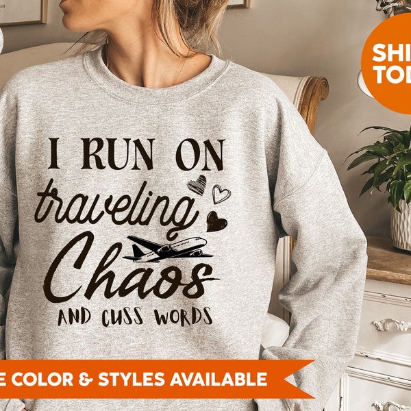 Traveling Sweatshirt - Airplane Crewneck - Travel Gifts For Women - Adventurer Hoodie - Gift For Pilot Wife - Funny Travel Gift Idea - 1989x