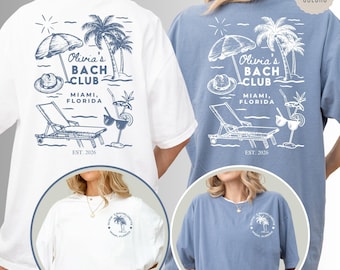 Comfort Colors® Beach Bachelorette Party Shirts - The Bach Club Tshirt - Personalized Luxury Bach Tee - Beach Wedding - Bridal Party Gifts