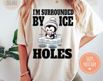 Penguin Comfort Colors Shirt - Winter Tshirt - Funny Tee - Penguin Gift For Him - Penguin Lover Gift - Holiday Shirt - Winter Gift For Her