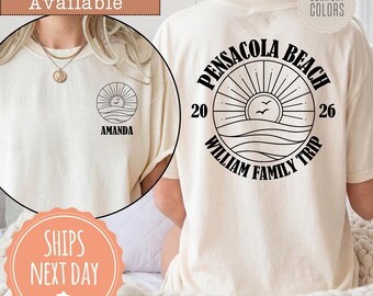 Comfort Colors® Personalized Family Beach Vacation Shirt: Matching Summer 2026 Tee