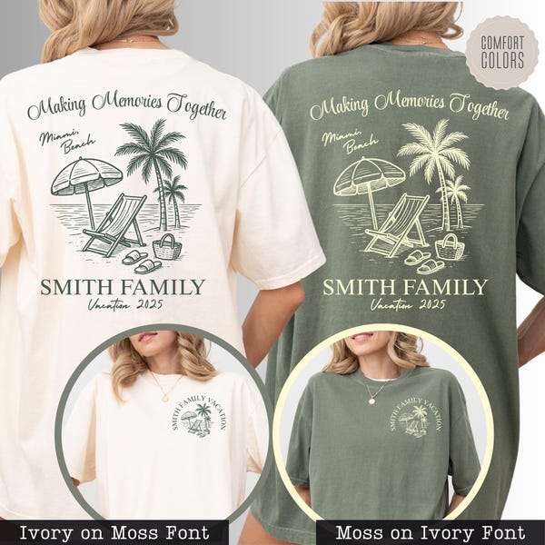 Comfort Colors® Family Vacation Shirts - Family Beach Trip Tshirt - Summer Vacation Tee - Island Tropical Coastal Trip - Family Vacay Gift