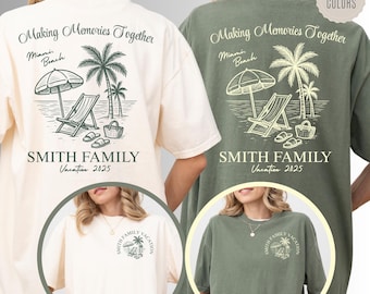 Comfort Colors® Family Vacation Shirts - Family Beach Trip Tshirt - Summer Vacation Tee - Island Tropical Coastal Trip - Family Vacay Gift