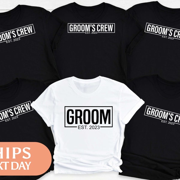 Grooms Crew Shirt - Wedding Party Tshirts - Groom Tee - Personalized Groomsmen Gift - Bachelor Party Gifts For Men - Best Man Gift - 110560