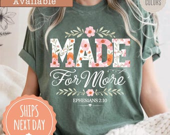 Comfort Colors® Bible Verse Ephesians 2 10 T-shirt: Cute Christian Shirt For Women, Jesus Tee, Faith Based Gifts For Her