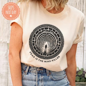 Fear Is The Mind Killer Comfort Colors Shirt - Sandworm Tshirt - Science Fiction Tee - Book Lover Gift - Sci-Fi Fan Gift - Adventure Gifts