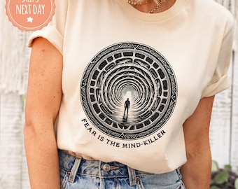 Fear Is The Mind Killer Comfort Colors Shirt - Sandworm Tshirt - Science Fiction Tee - Book Lover Gift - Sci-Fi Fan Gift - Adventure Gifts