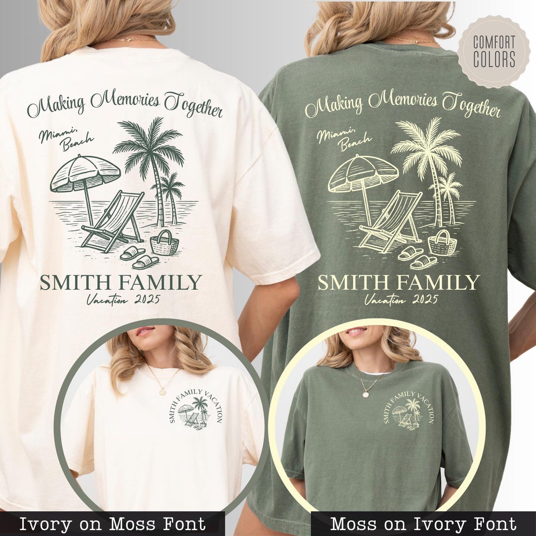 Comfort Colors® Family Vacation Shirts - Family Beach Trip Tshirt - Summer Vacation Tee - 