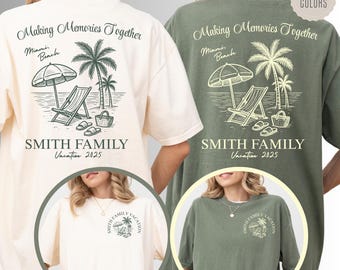 Comfort Colors® Family Vacation Shirts - Family Beach Trip Tshirt - Summer Vacation Tee - Island Tropical Coastal Trip - Family Vacay Gift