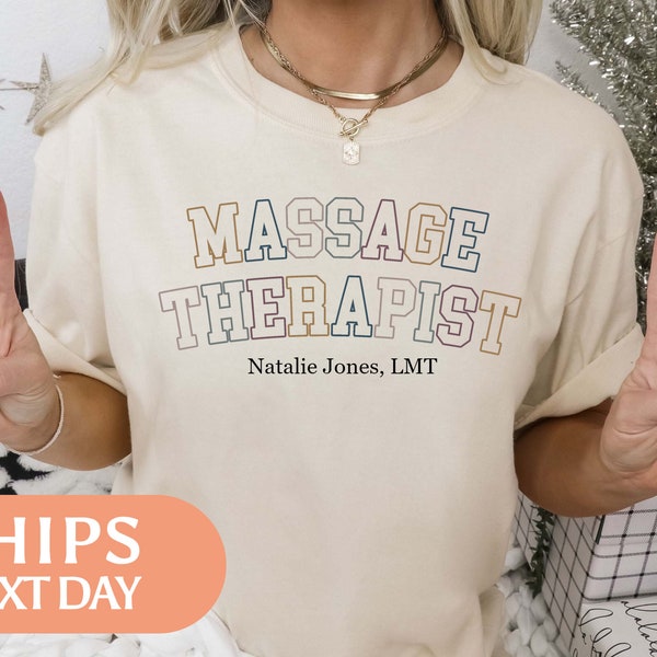 Custom Massage Therapist Shirt - Massage Therapy Tshirt - Masseuse Tee - Personalized LMT Gifts - Massage Therapist Graduation Gift - 101831