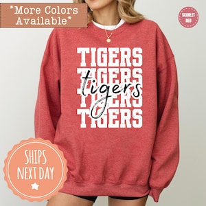 Custom School Team Name Sweatshirt - Team Mascot Crewneck - School Spirit Hoodie - School Logo Sweater - Personalized Sports Team Gifts
