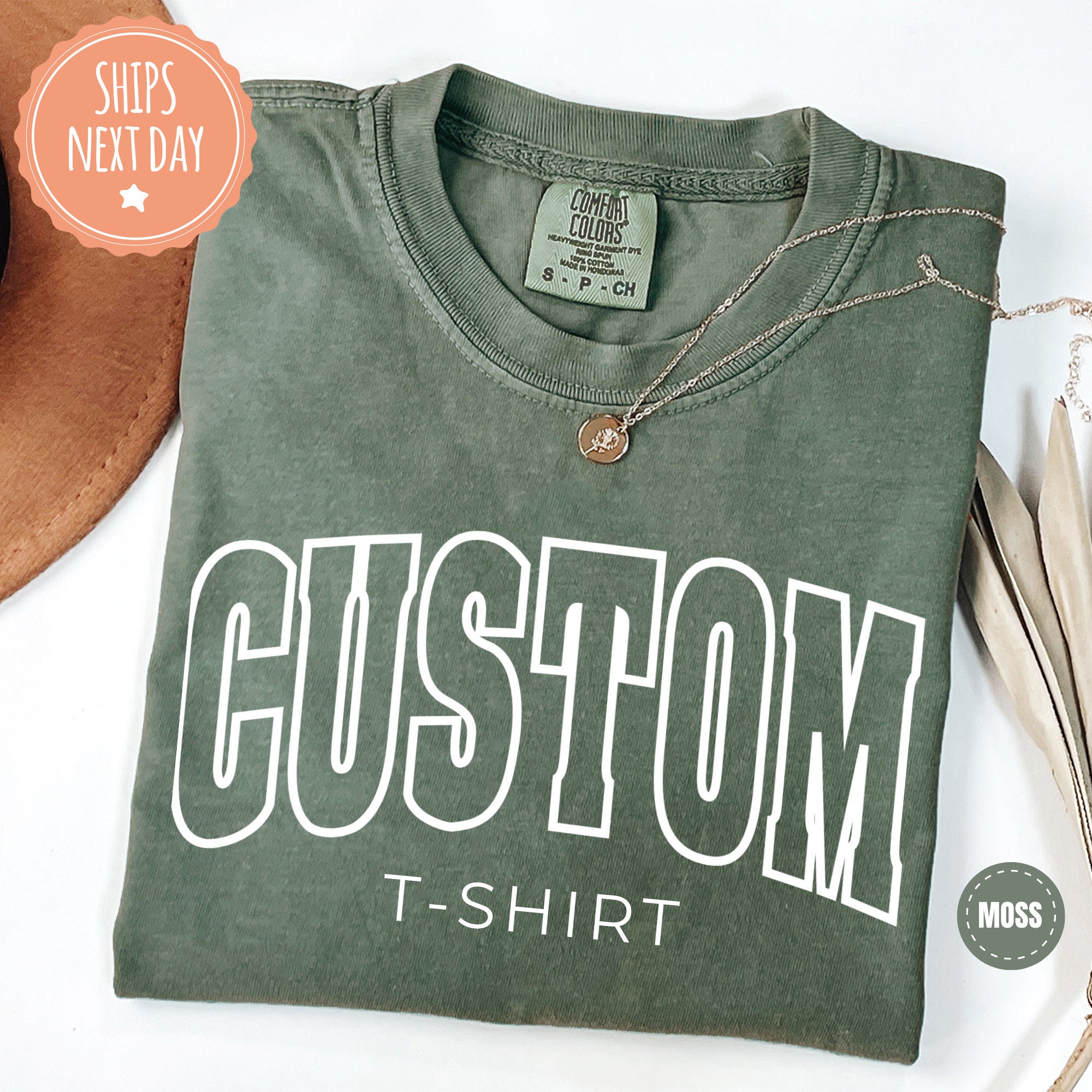 Custom Comfort Colors Shirt - College Letters Tee - Vintage Graphic Tee - Custom Text Shirt - Womens Clothing - Personalized Gift For Him