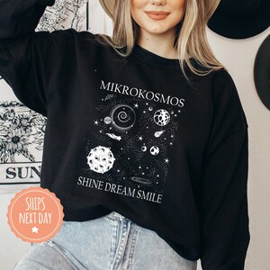 Mikrokosmos Sweatshirt - Shine Dream Smile Hoodie - Twinkling Starlight Sweater - Celestial Gifts - Gift For Space Lovers - NASA Crewneck