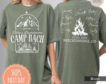Custom Camp Bachelorette Shirts - Camping Bachelorette Party Tshirt - Hiking Tee - Bridal Party Gifts - Mountain Bride Comfort Colors® Shirt