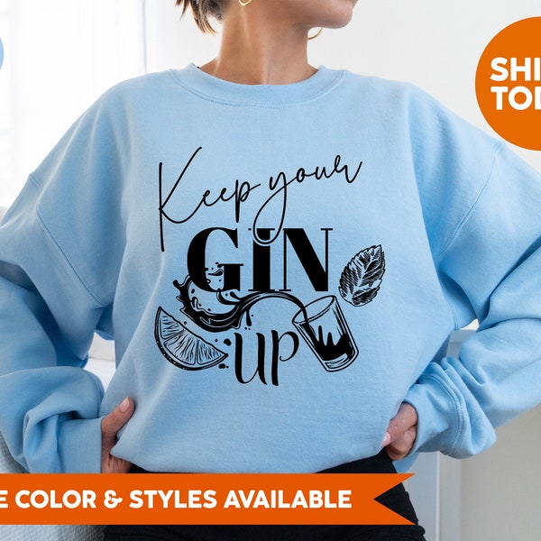 Funny Drinking Sweatshirt - Bartender Crewneck - Cocktail Sweater - Gin Lover Gift For Dad - Gift For Mixologist - Alcohol Hoodie - 2681p
