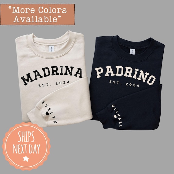 Custom Madrina Sweatshirt - Padrino Hoodie - Personalized Godparent Proposal Gift - Godmama Sweater - Godmom Goddad - Godfather Crewneck