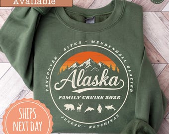 Personalized Alaska Cruise Sweatshirt - Custom Family Name Vacation Crewneck - Matching Cruise Hoodie - Family Cruise Gift Ideas