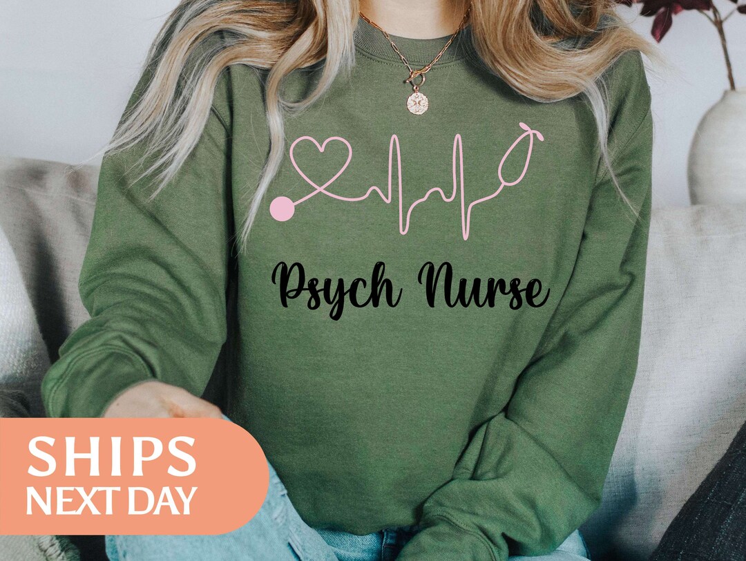 Psych Sweaters Psych Nurse Sweatshirt Mental Health Nurse Crewneck PMHNP Sweater Psych ...