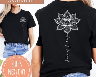 Comfort Colors® Boho Lotus Mandala Shirt - Choose To Be Kind Tshirt - Cute Flower Mandala Graphic Tee - Yoga Gift For Her - Meditation Gifts
