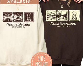 Camp Bachelorette Party  Sweatshirt: Custom Lake Bach Trip Hoodie, Mountain Bride Matching Sweater