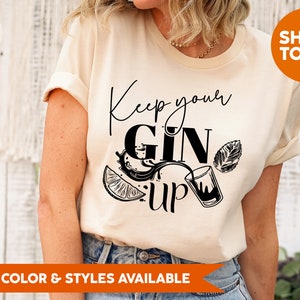 Funny Drinking Tshirt - Bartender Shirt - Alcohol Tee - Gin Lover Gift For Dad - Mixologist Gift - Bar Owner Gift - Cocktail Shirt - 2681p