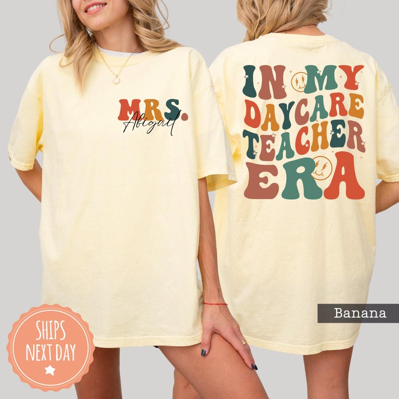 Custom In My Daycare Teacher Era Shirt - Childcare Tshirt - Daycare Comfort Colors Tee - Daycare Provider Gift - Gift For Daycare Teacher image 1