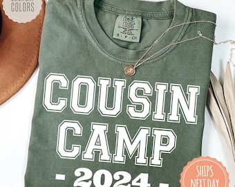Custom Cousin Camp T-shirt - Comfort Colors Shirt - Family Camping Trip - Cute Camping Tees - Personalized Cousin Gifts - Hiking Gift Ideas