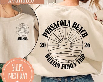 Personalized Family Beach Vacation Sweatshirt: Matching Summer 2026 Hoodie