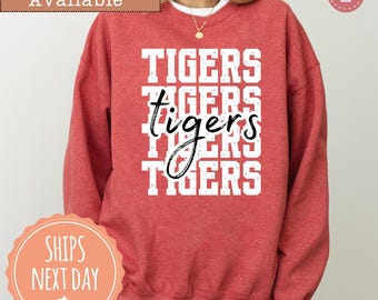 Custom School Team Name Sweatshirt - Team Mascot Crewneck - School Spirit Hoodie - School Logo Sweater - Personalized Sports Team Gifts