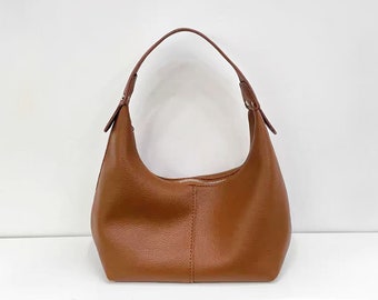 7 Colors | Soft Leather Hobo Bag for Women, Leather Slouchy Bag Handbag, Leather Shoulder Bag, Shopping Bag, Gift for Girl/Mother/Wife