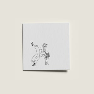 Descarga instantánea imprimible Tarjeta cuadrada de bricolaje minimalista en blanco para él Su esposa Esposo Pareja, Baile de aniversario del Día de San Valentín Celebrando