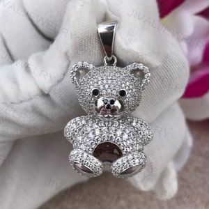 Iced out hotsell teddy bear pendant