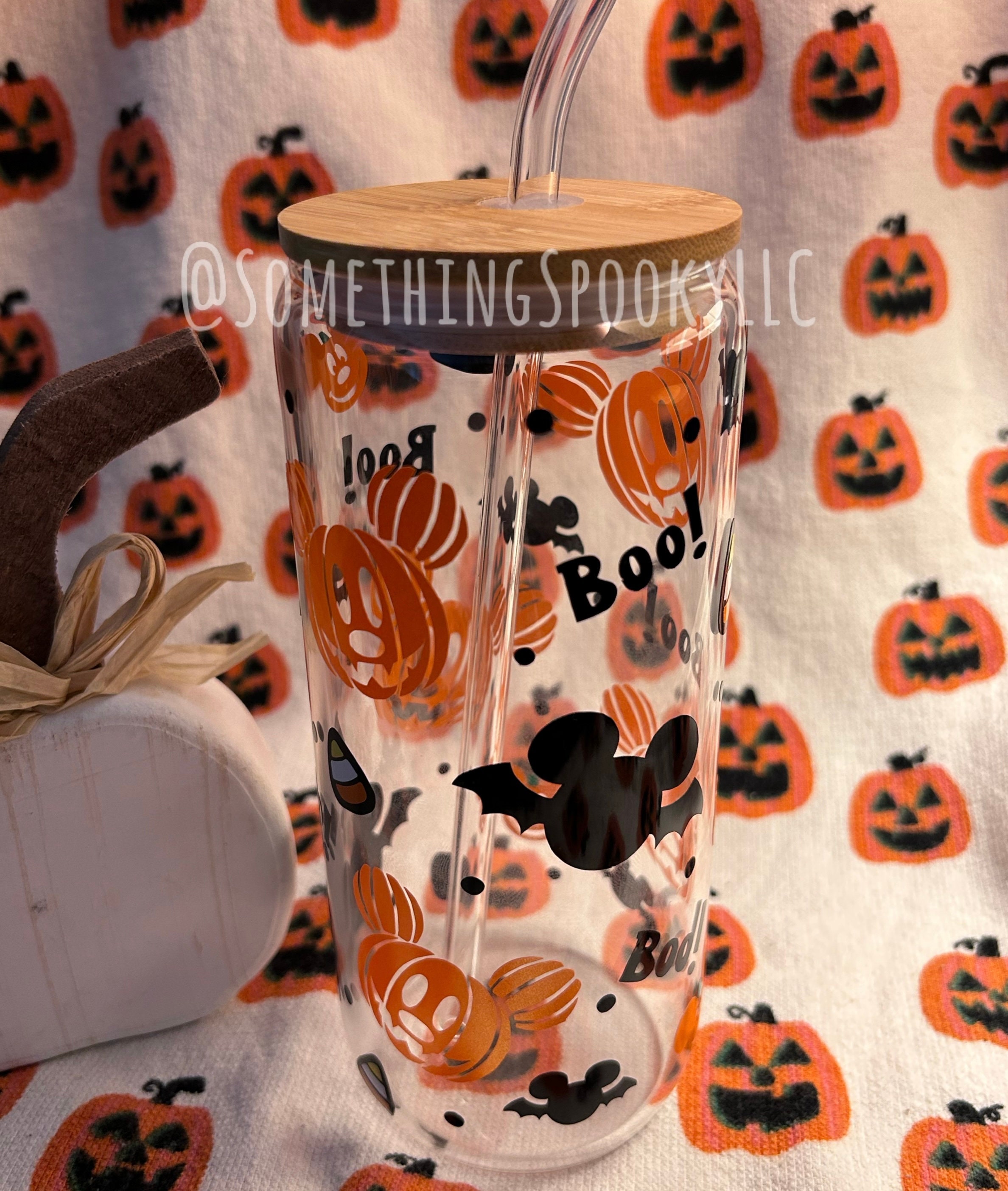 Spooky Ghost Mickey and Pumpkin Mouse Ears UV Libbey Cup with Lid and –  EmpressionStudios