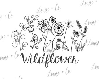 Wildflower, Wildflowers Digital Design, Flowers PNG, Sublimation Design Download, Floral Shirt Design