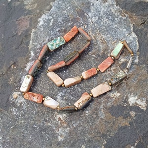 Vintage Abalone Necklace, Gemstone Necklace