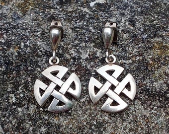 Boucles d'oreilles pendantes et pendantes en argent vintage