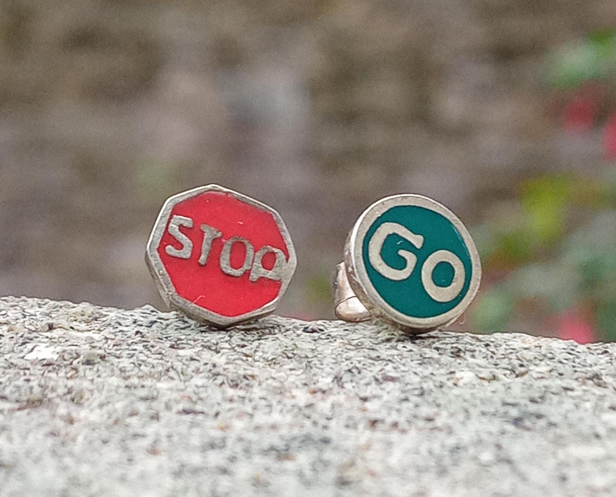 Vintage Stop Go Sign - Etsy UK