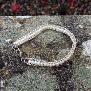 Freshwater Pearl Bracelet, White Rice Pearl Bracelet