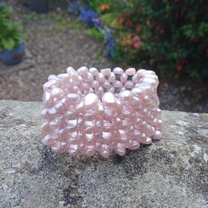 Freshwater Pearl Bracelet, Pastel Pink Pearl Bracelet