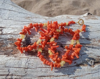 Vintage Red Branch Coral Necklace