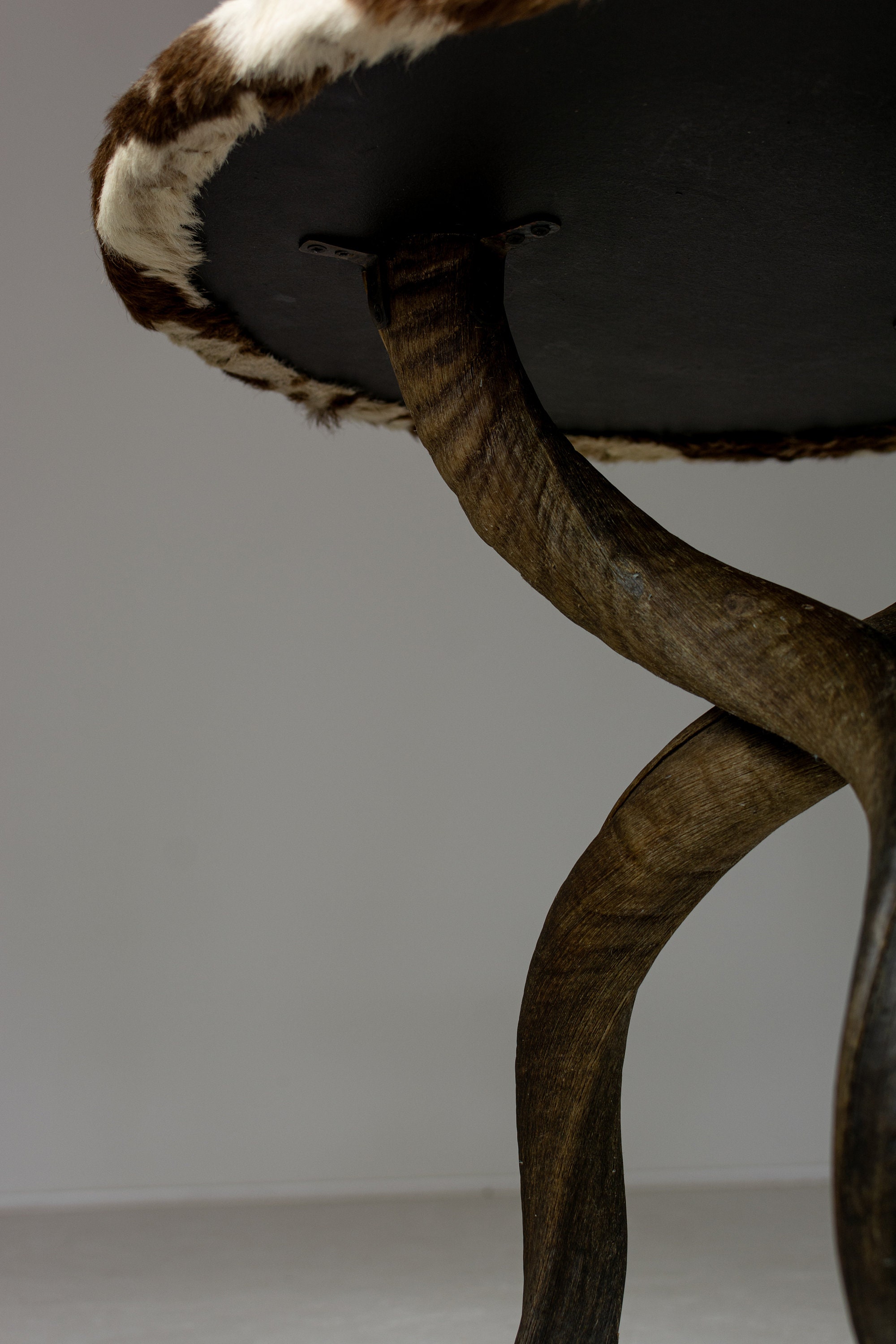 Rare Zebra Hide and Kudu Side Table. 20th Century Design. Unique End ...