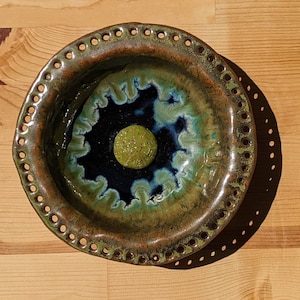 Earring Bowl & Jewelry Holder - Handbuilt | Stoneware | Wabi Sabi | Unique |  Dish for rings, jewelry, trinkets, keys etc. | Sea Urchin
