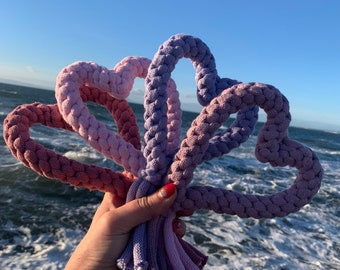 Dog Rope Tug / Chew Toy - Heart