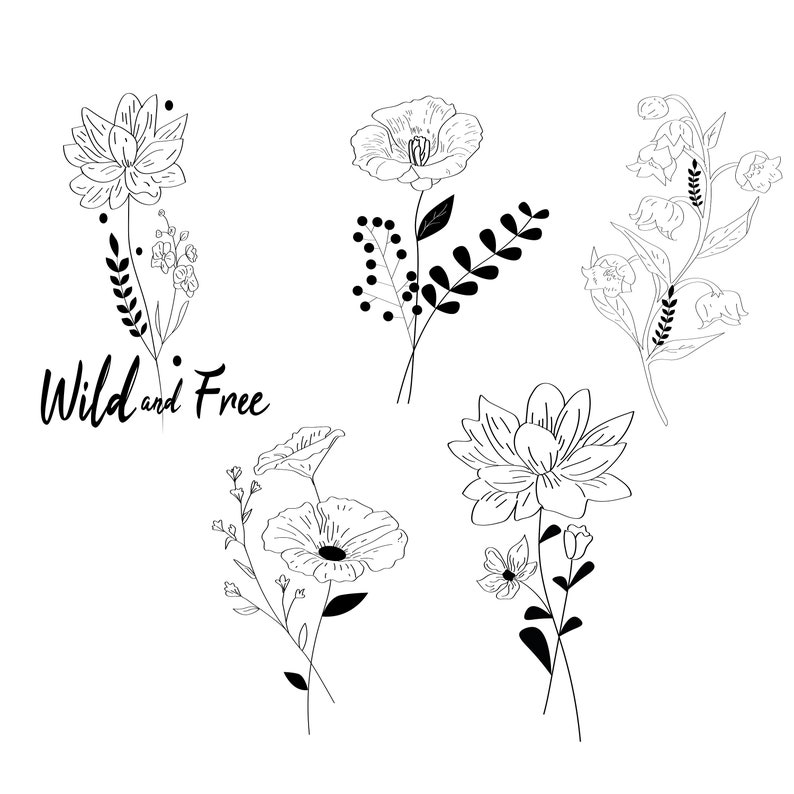 Windflower Svg Bundle Printable Flower Svg Windflower Png Etsy