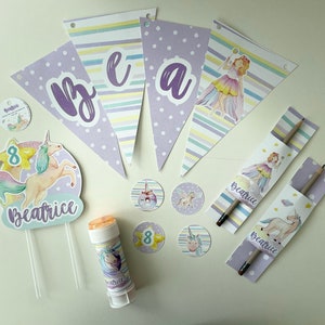 Party Kit Unicorno - Set Allestimento battesimo/compleanno personalizzato