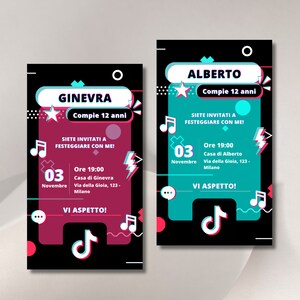 Invito digitale personalizzato Compleanno TikTok - Invito Whatsapp