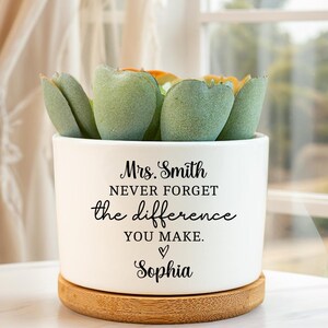 Thank You Teacher Gifts, Teacher Appreciation Gift,  Flower Pot for Teacher, Custom Plant Pot, End Of Year Gift for Teacher, Thank You Gifts