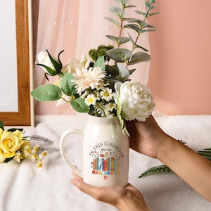 Teacher Appreciation Gift, Custom Ceramic Vase, Thank You Teacher Gifts, Entrance Gifts for Her, Thank You Gift for Her, Back to School Gift
